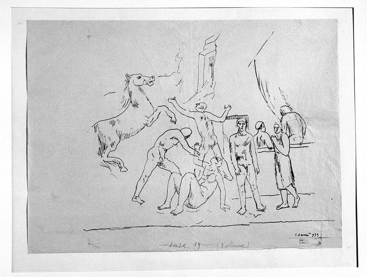  102-Figure e cavalli -disegno-Firenze 
